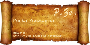 Perka Zsuzsanna névjegykártya